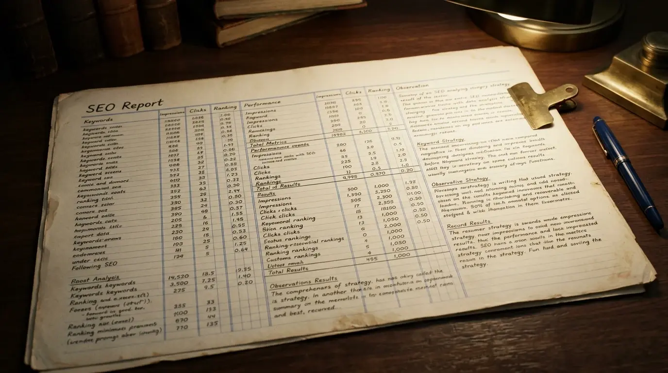 SEO report template: every section, filled in and ready to copy